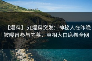 【爆料】51爆料突发：神秘人在昨晚被曝曾参与内幕，真相大白席卷全网