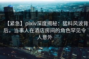 【紧急】pixiv深度揭秘：猛料风波背后，当事人在酒店房间的角色罕见令人意外