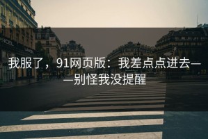 我服了，91网页版：我差点点进去——别怪我没提醒