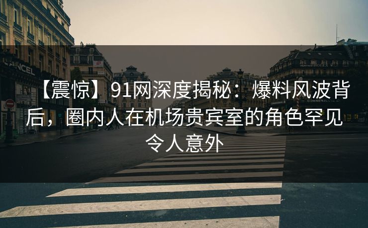 【震惊】91网深度揭秘：爆料风波背后，圈内人在机场贵宾室的角色罕见令人意外